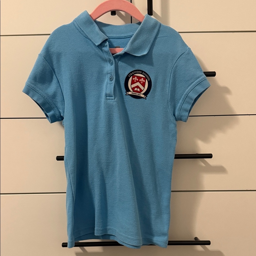 Stratford uniform Cornflower Short Sleeve Pique Polo Shirt